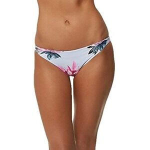 NWOT O'Neill Sydney Classic Grey Palm L SU8474004 Cheeky Bikini Bottoms #92088